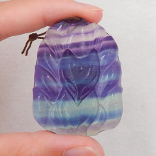 Semi-precious stones Rainbow Fluorite Gemstone Pendant,for jewelry making 45x33x10mm,26.1g
