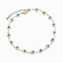 Evil Eye Anklet Adjustable Flower Moon Star Butterfly Anklet Jewelry for Women Girls Men BE1082