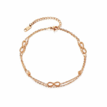 Arrival Double Chain Temperamental Anklets Stainless Steel Jewelry For Woman Gift Not Fade