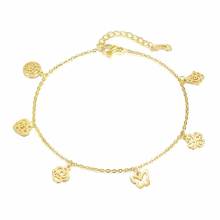 Jewelry Hollow Flower Butterfly Heart Stainless Steel Titanium Steel Anklet