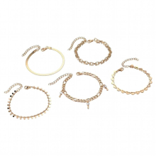5x Layered Ankle Bracelets Adjustable Jewelry Beach Anklet chain for Women Girls beach Summer