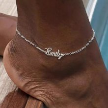 Name Anklet Foot Stainless Steel Chain Personalize Anklets for Women Bohemian Beach Jewelry Bridesmaid Gift