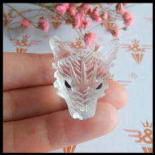 Natural quartz carved wolf head Charms pendant ,Jewelry accessories pendant Bead,Fashion Jewelry For men,38x28x14mm,13.1g