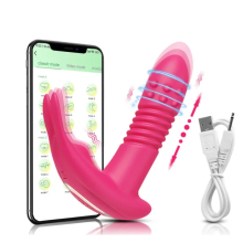 (CD29-APP-RD) Bluetooth Thrusting Vibrator for Women APP Rotating Telescopic Dildo Remote Control G Spot Massage Clitoris Stimulator S