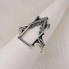925 Sterling Silver Castle Gothic Engagement Rings For Women Wedding Accessories Jewelry Offers GaaBou