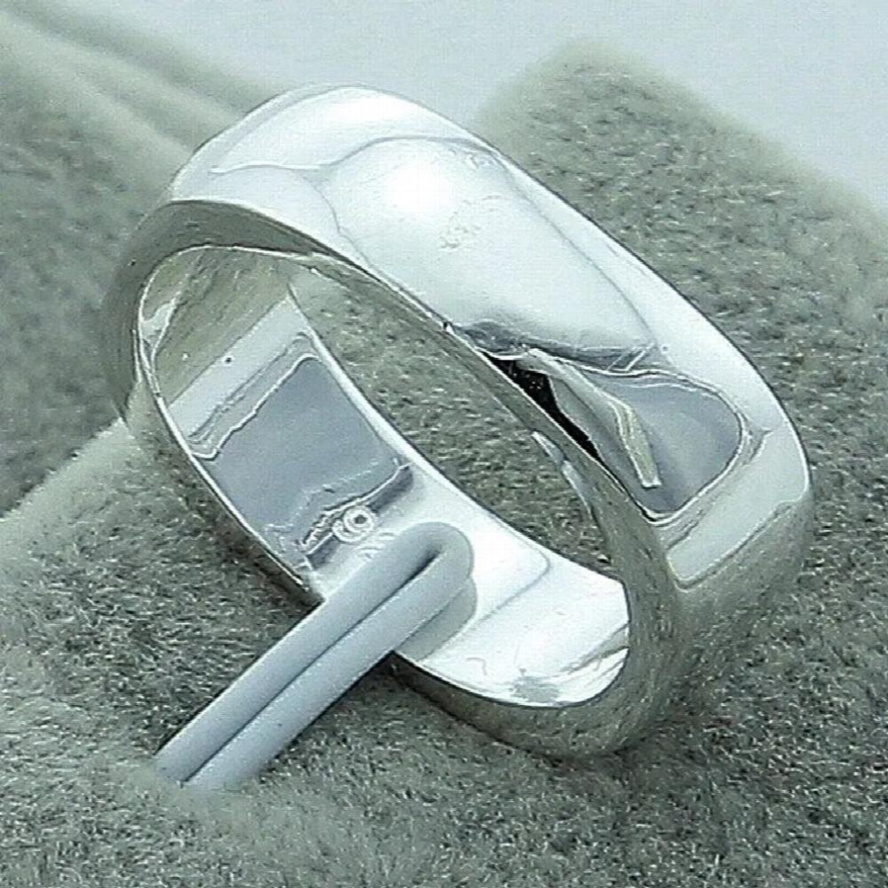 925 Sterling Silver Square Circle Rings For Women Men Wedding Engagement Party Jewelry Multicoloured