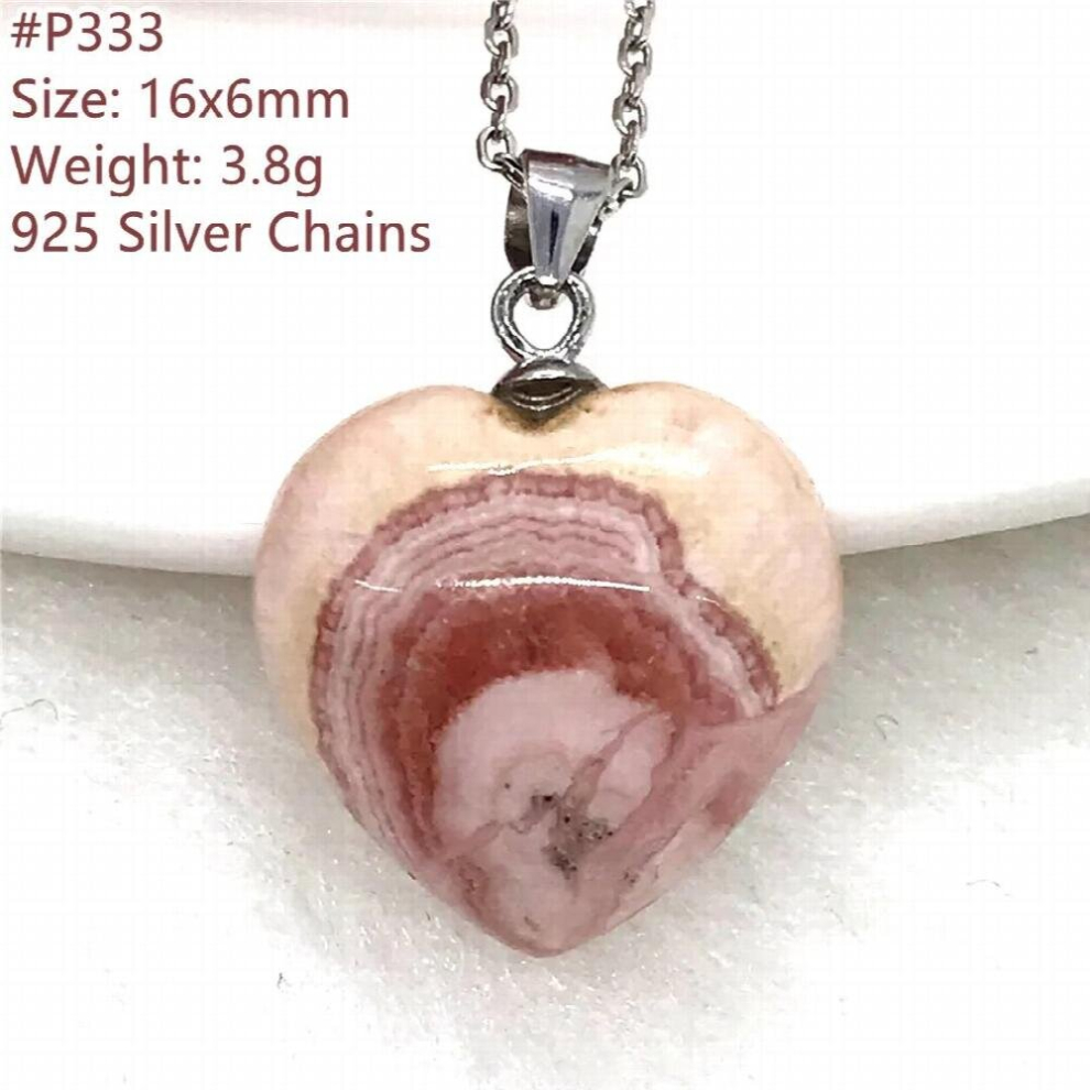 Top Natural Red Rhodochrosite Heart Pendant For Woman Lady Man Love Gift 16x6 Beads Crystal Gemstone Silver Chains Jewelry AAAAA-image-OPC-PCSNP2Y-NEW