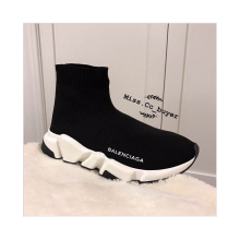 (UK9=EUR44) Black Womens mens Designer Knit Speed Sock Runner shoes