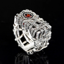 Punk Gothic Ring for Boys Retro Antique Silver Ring Hollow Irregular Ring Domineering Mens Ring Party Jewelry Engagement Ring