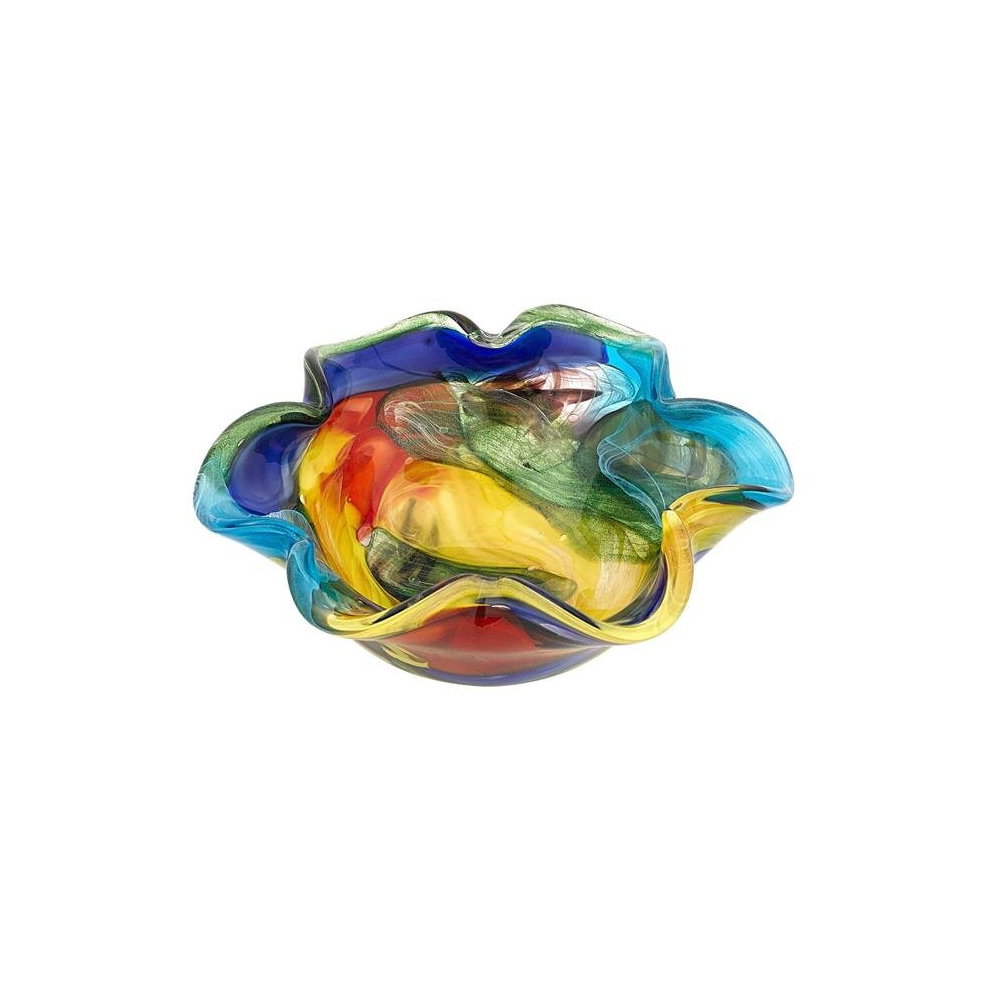8.5 in. Art Glass Floppy Centerpiece Bowl, Multi Color-image-OPC-PCSPBC9-NEW