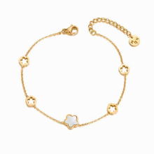 Stainless Steel Shell Flower Charm Anklet For Women Girls Bohemia Party Chain & Link Foot Jewelry ZA21012