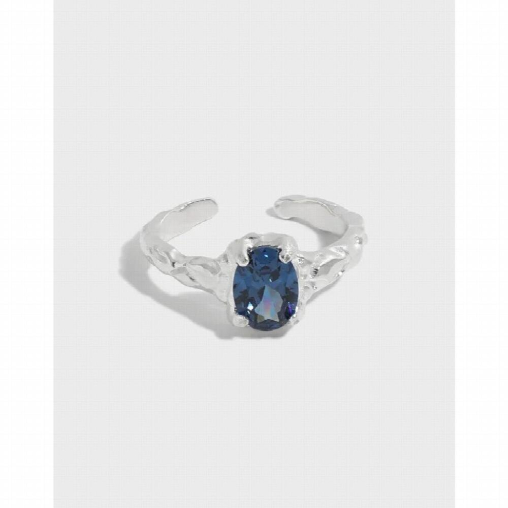 SHANICE S925 Sterling Silver open ring sense irregular surface micro-inlaid zircon Opening Ring Jewelry Party Accessories-image-OPC-PCSPDYP-NEW