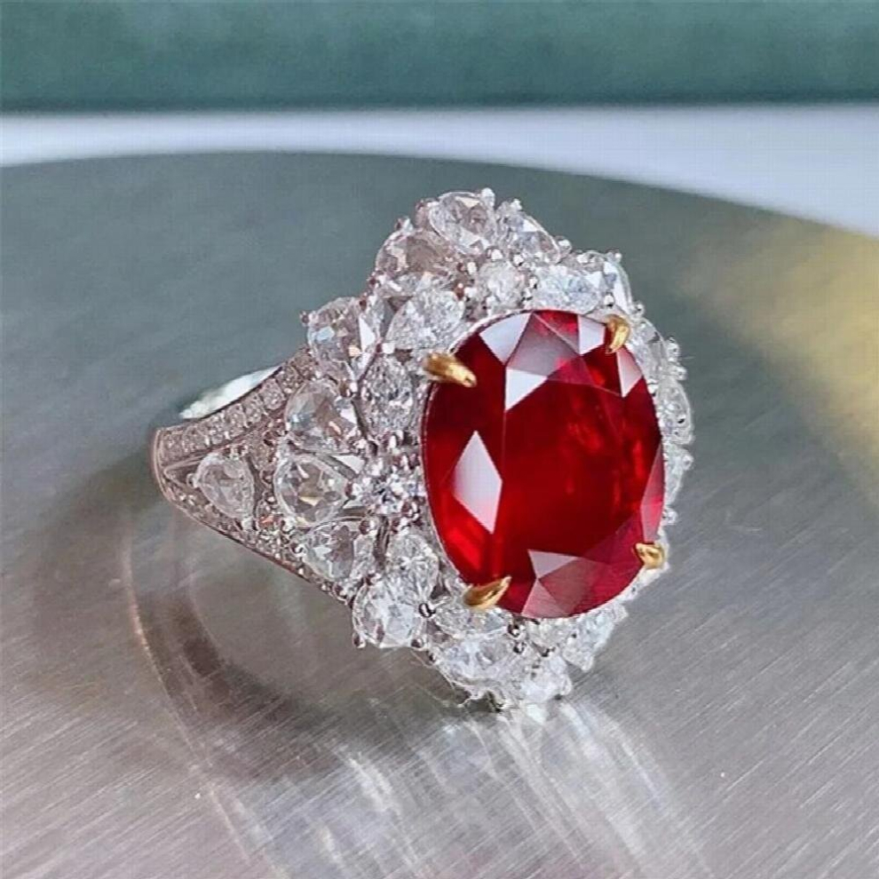 Natural Ruby Split Open Ring Femininity Treasure Ring