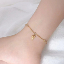 High Women Heart Shape Pendant Dangle Ankle Bracelet Jewelry For Girls