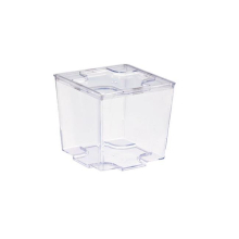2 oz Clear Cubic Mini Dish - 1.96 x 1.96 x 1.77 in.