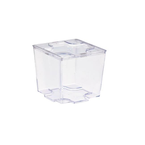 2 oz Clear Cubic Mini Dish - 1.96 x 1.96 x 1.77 in.