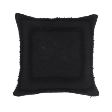 4 x 20 x 20 in. Black Geometric Zippered 100 Percent Cotton Throw Pillow - Set of 2