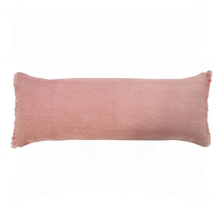 14 x 14 x 36 in. Pink Solid Color Zippered 100 Percent Cotton Throw Pillow - Set of 2