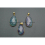 Natural Fluorite Surface Cutting Pear Shape Stone Pendants 5pc per 5