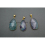 Natural Fluorite Surface Cutting Pear Shape Stone Pendants 5pc per 3