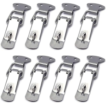 8Pcs Duck Billed Buckles Stainless Steel Spring Loaded Toggle Latch For Case Box, Toolbox, Drawer, Cabinet, Chest Cabinet Boxes