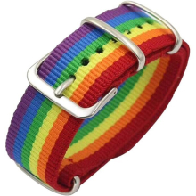Unisex Nylon Rainbow Strap Charm Bracelets Colorful Canvas Wristband Bangle Handmade Pride Woven Braided For Men Women Lady Girl