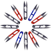 12 Scissors Sewing Fabric, Tailors Cutter, Snips Scissors, Thread Cutter Scissors For Stitch Embroidery Cutting, Diy Projects, 10.4 * 3Cm(Multicolor)