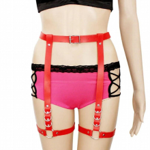 Sword Belt Harajuku Leather Punk Goth Bdsm Garters Belt Lingerie Suspenders Strap Detachable O-ring leg harness