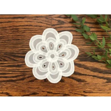 8 in. Crystal Lace White Round Crochet Doily