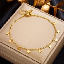 316L Stainless Steel Butterfly Anklets For Women Girl Leg Chain Non-fading Jewelry Gift Party