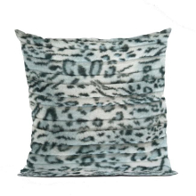 20 x 20 in. Luxe Lash Animal Faux Fur Luxury Throw Pillow, Green