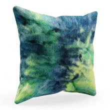 20 x 20 in. Northern Lights Animal Faux Fur Luxury Throw Pillow, Green, Yellow & Blue