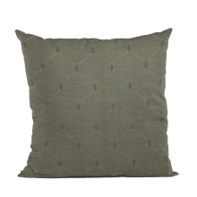 Slate Grey Kona Embroydery, Some Shine to This Pattern Luxury Throw Pillow - 16 x 16 in.
