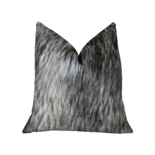 22 x 22 in. Cozy Siberian Husky Handmade Luxury Double Sided Pillow - Gray, White & Black