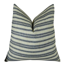 Stone Manor Indigo Handmade Throw Pillow - Navy & Cream - 26 x 26 in.