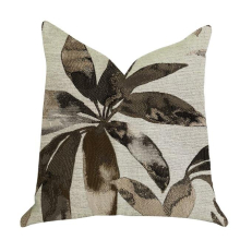 Santorini Cove Beige & Brown Tones Luxury Throw Pillow, 24 x 24 in.