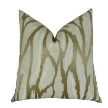 Convection Handmade Throw Pillow - Taupe & Ivory - 22 x 22 in.