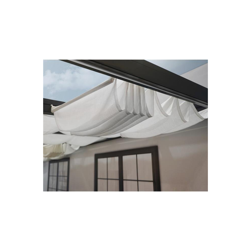 11 x 27 ft. Stockholm Patio Cover Roof Blinds, White