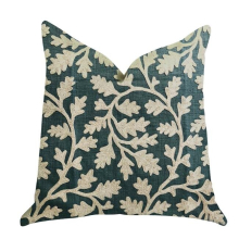 Wild Emerald Figleaf in Green Luxury Throw Pillow, 26 x 26 in.