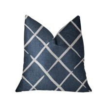 DaVinci Blue & White Luxury Throw Pillow, 18 x 18 in.