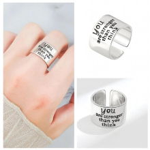 Resin Rings Set Encourage Rings Unique Statement Cuff Thumb Sterling Silver Rings For Women Costume Jewelry Rings for Men