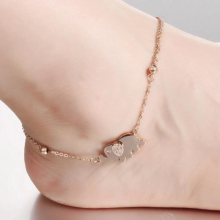 Rose plating Girls Ladies Anklets for Women Ankle Chain Bracelet in Rose Jewelry