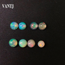 Natural ethiopian colorful opal 1PC oval natural precious loose gemstones for silver Diy jewelry