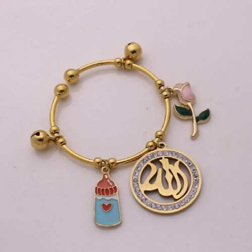islam muslim Allah feeder copper baby child Bangles 2