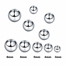 50pcs/lot Steel Nipple Piercing Balls for Earrings Nose Ring Eyebrow Boule Piercing Screw Replacement Attachments Rings Balls