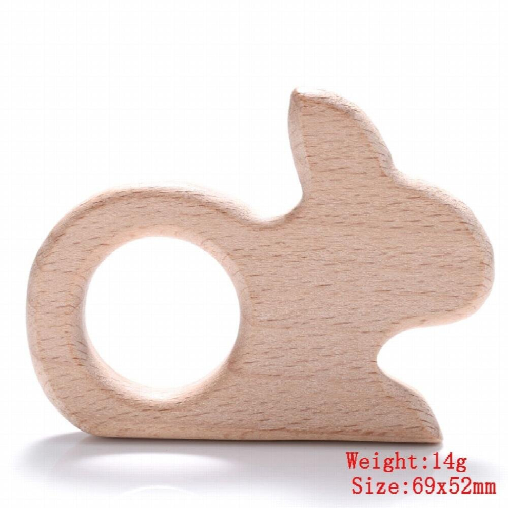 1Pcs Wooden Animal Pacifier Pendant BPA Beech Baby Teether Baby Tooth Accessories Pendant Nursing Toy Gift