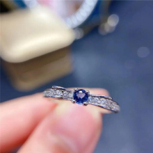 Sri Lanka Sapphire Ring for women 925soild sterling silver 3mm natural gemstone fine jewelry for girl anniversary