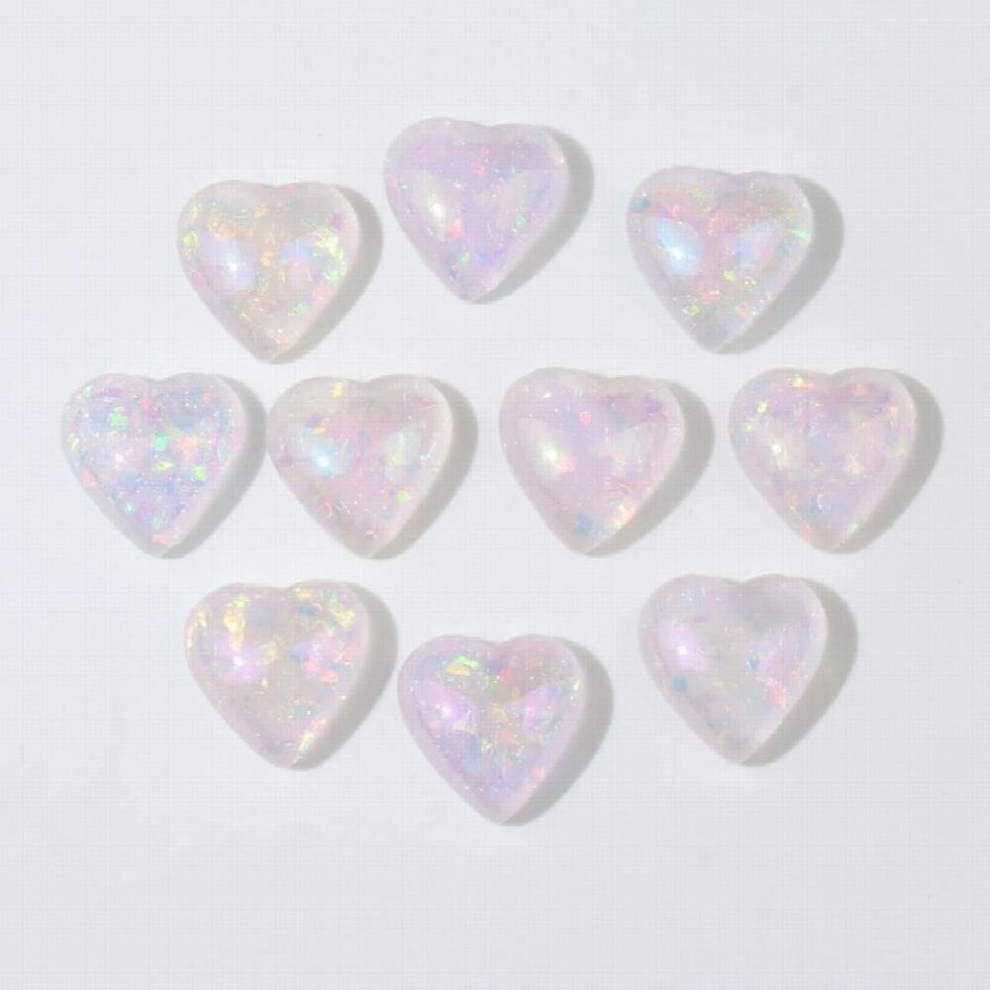 10pcs 12x12mm Small Heart Shape Beads for Earring Necklace Keychain Mobilephone Resin DIY Bead Jewelry Making Accessories-image-OPC-PCSRTC8-NEW