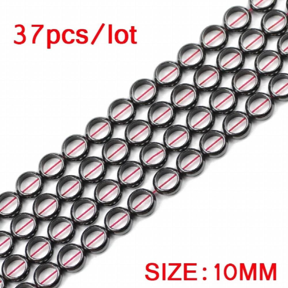10/12MM Round Circle Hematite Natural Stone Spacers Loose Beads For Jewelry Making Diy bracelet necklace accessories-image-OPC-PCSRTRT-NEW
