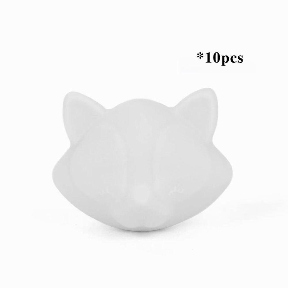 Silicone Beads Fox Baby Teething Beads 10Pcs/Lot Food Teether Colorful Chew Necklace Bracelet Bangle Jewelry Making Multicoloured
